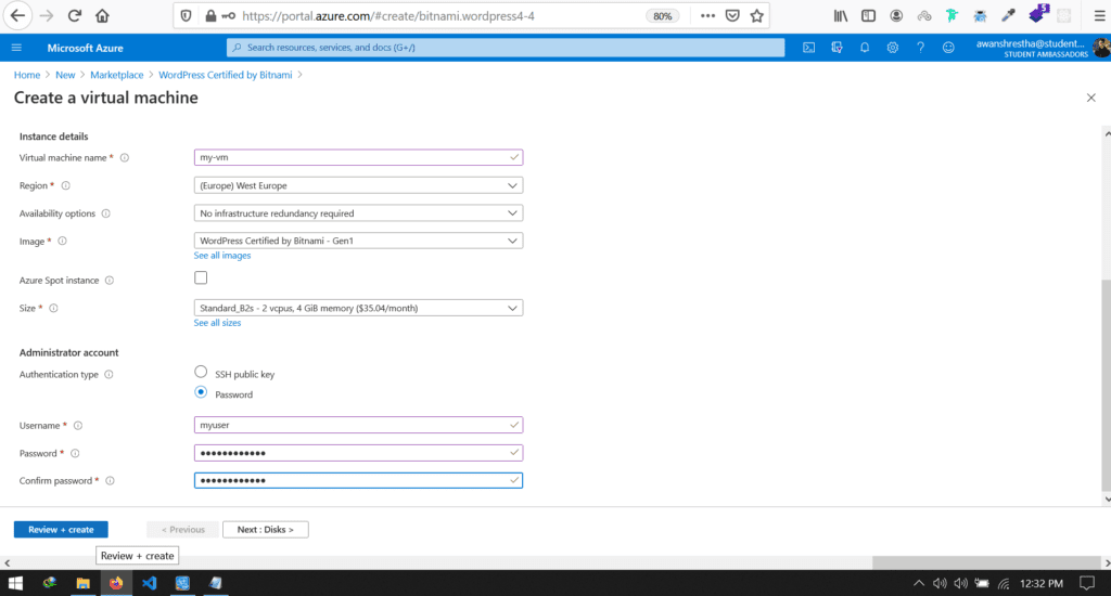 Host WordPress website on Azure and Connect to Custom Domain 