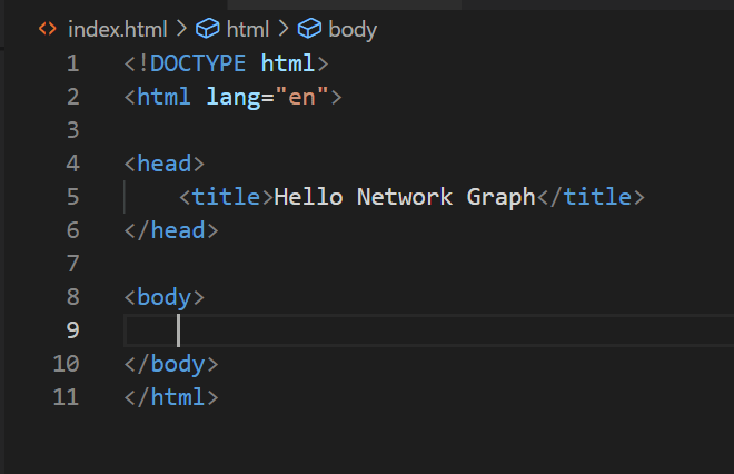 initial setup for javascript network graph