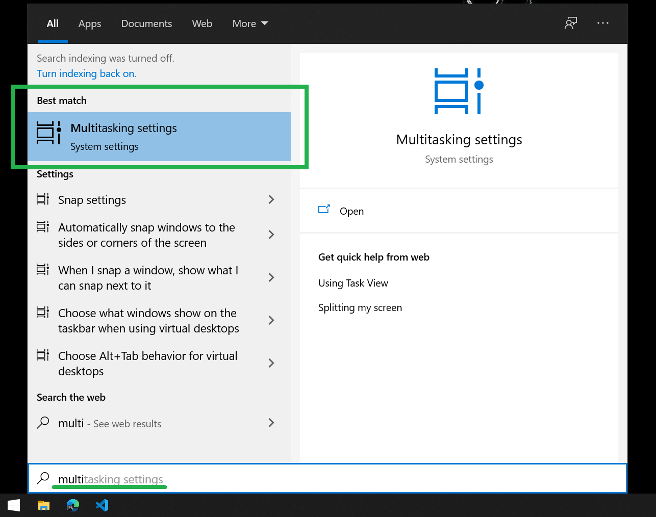 Alt Tab Settings